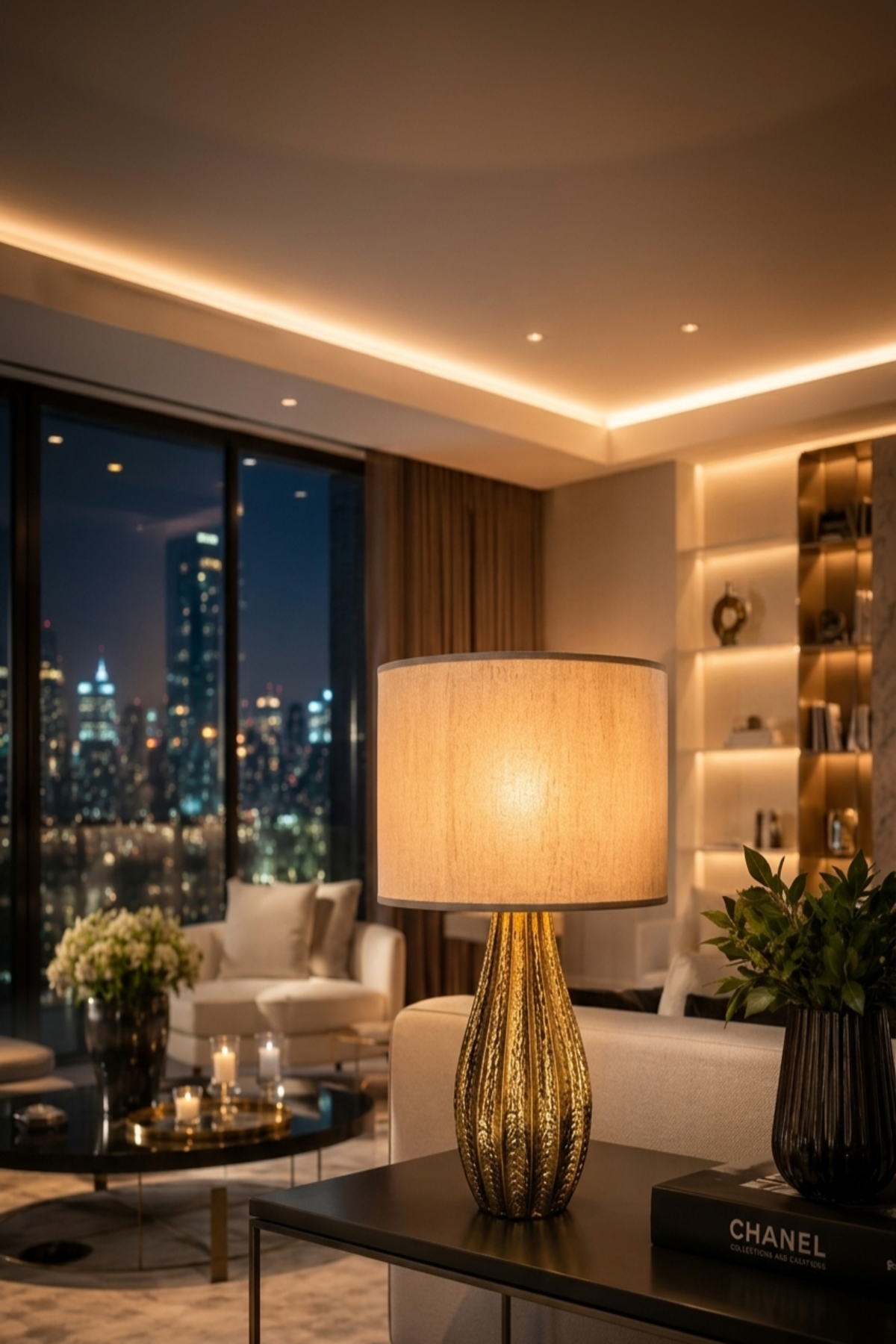 The Aurelia Textured Gilt Table Lamp