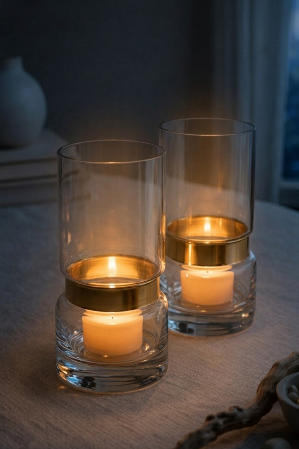 Auréline Luxe Glass Hurricane Lamp