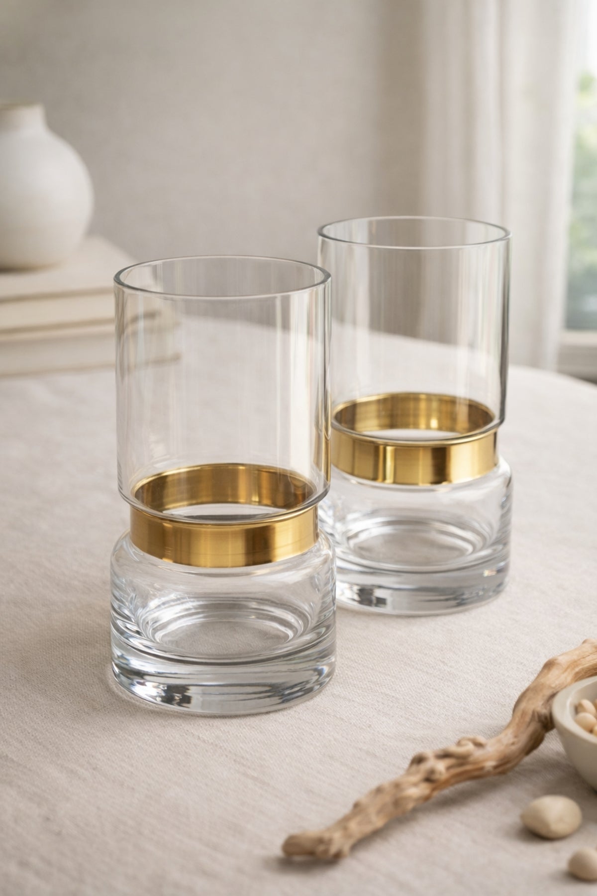 Auréline Luxe Glass Hurricane Lamp