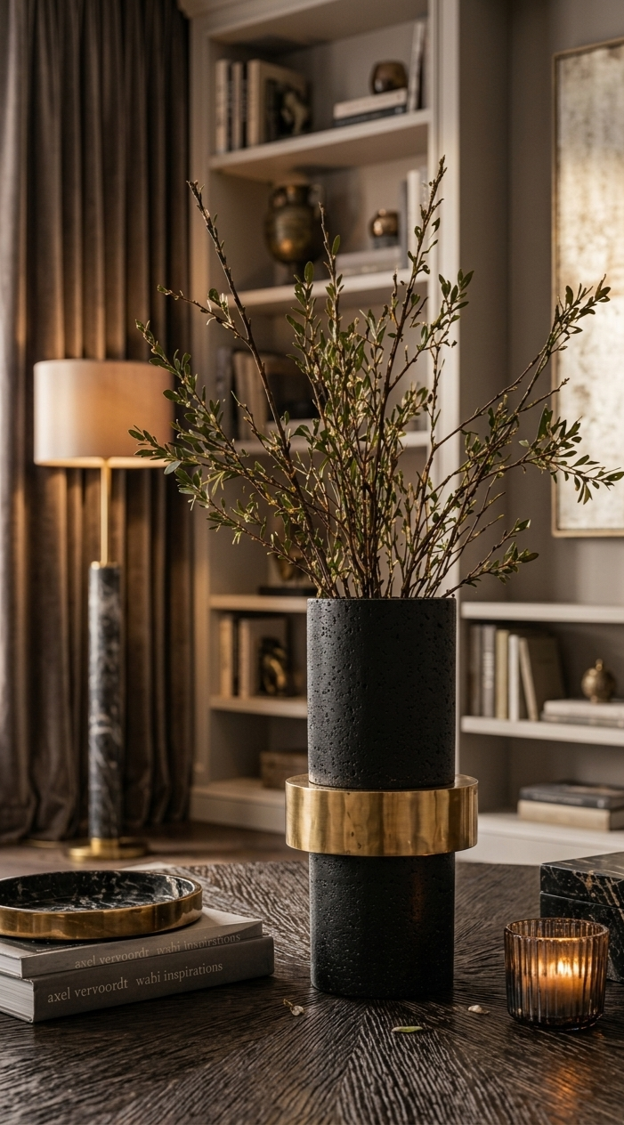 Noir Halo Vase