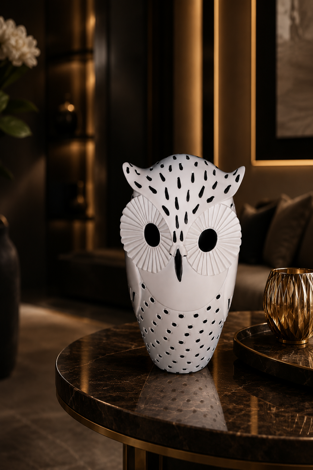 Snow Owl Decorative Storage Basket