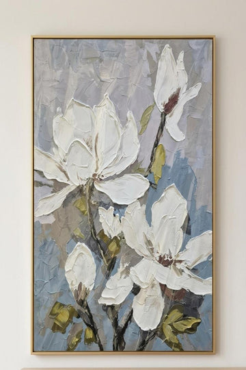 Ivory Bloom Textured Wall Art