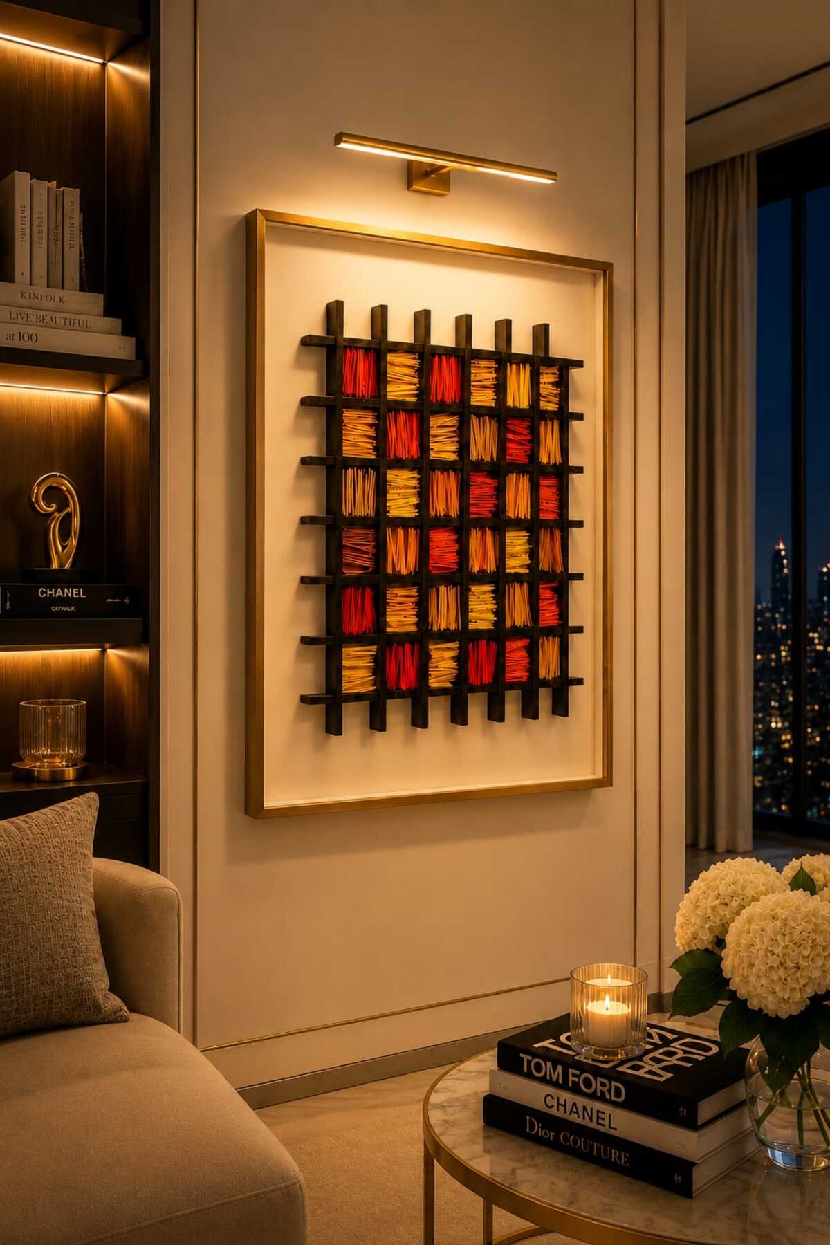 Terra Weave Grid – 3D Wall Art Frame