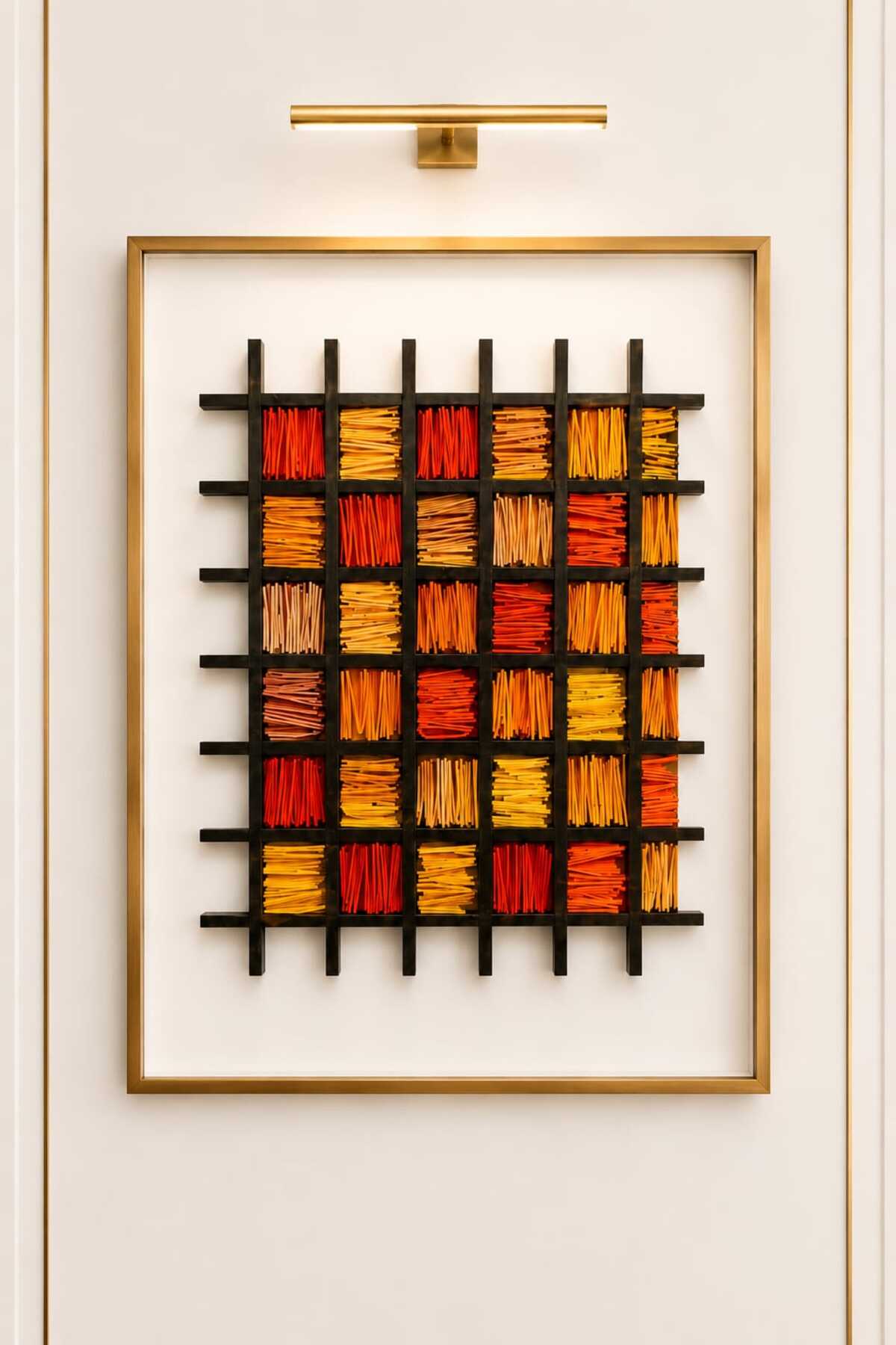 Terra Weave Grid – 3D Wall Art Frame