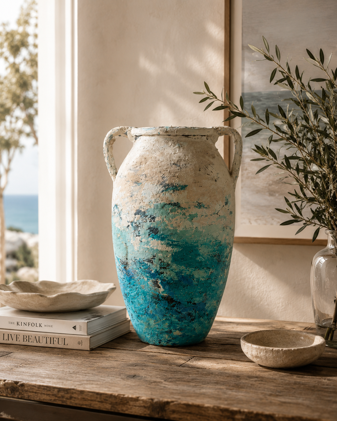 Azure Drift Vase
