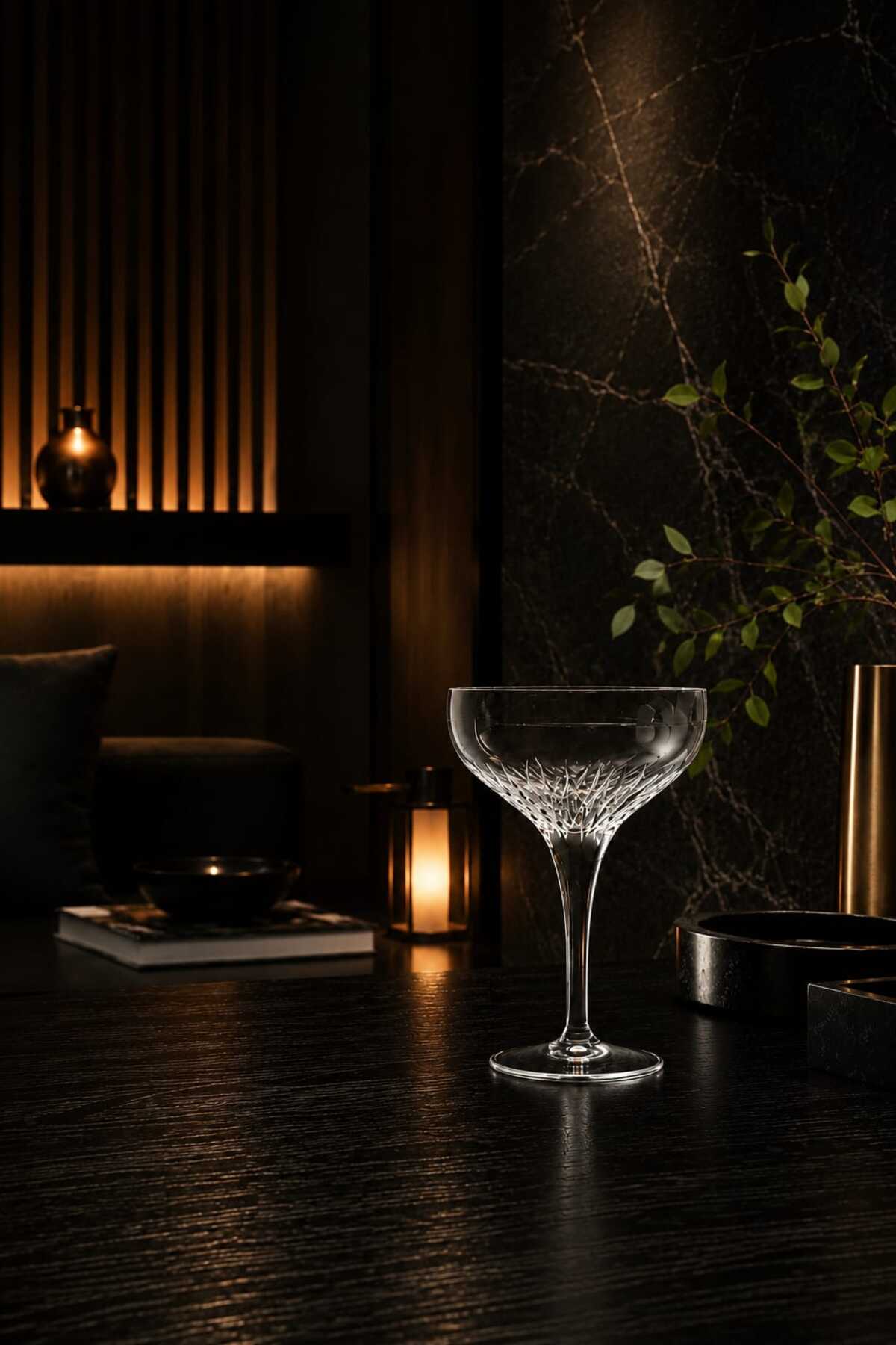 Noir Éclat Coupe Glass