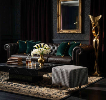 The Piedmont Houndstooth Ottoman