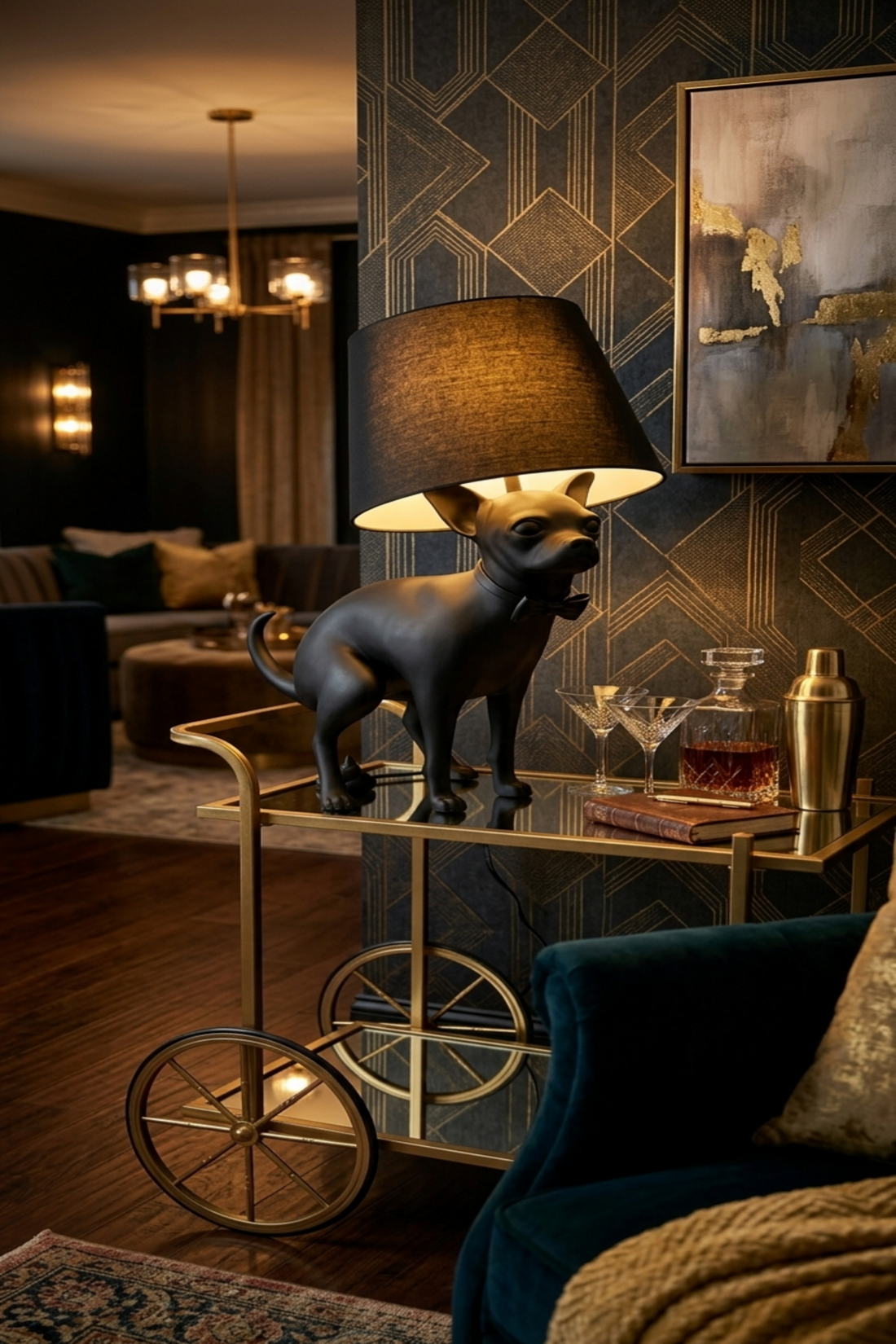 Midnight Muse Canine Lamp
