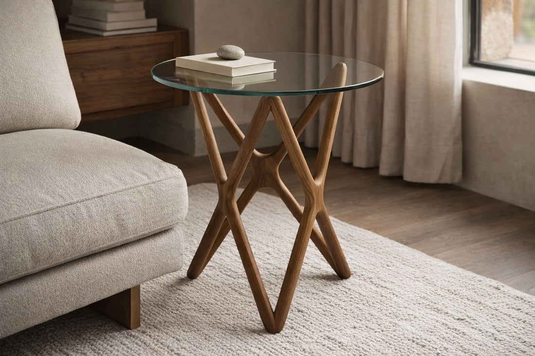 The Axis Glass Side Table