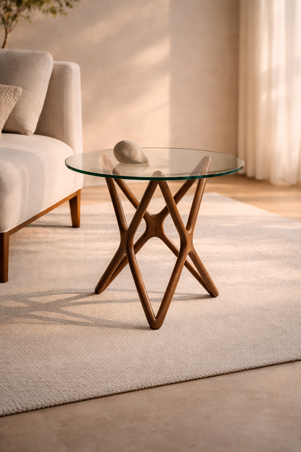 The Axis Glass Side Table