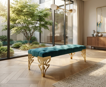 The Aurelian Tufted Velvet Ottoman