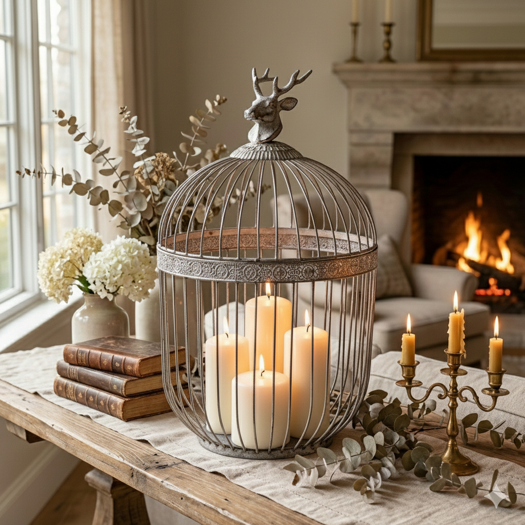 Stag Dome Candle Lantern