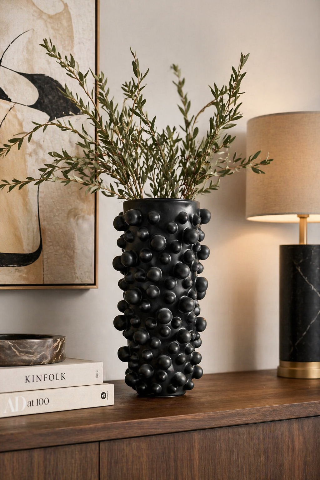Obsidian Orb Vase (Large)