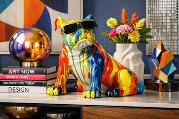 Rainbow Drip Ceramic Bulldog