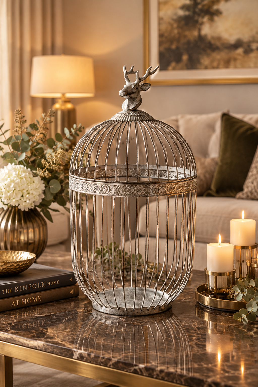 Stag Dome Candle Lantern