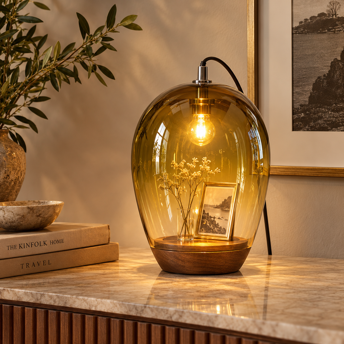 Verdant Ombre Terrarium Lamp