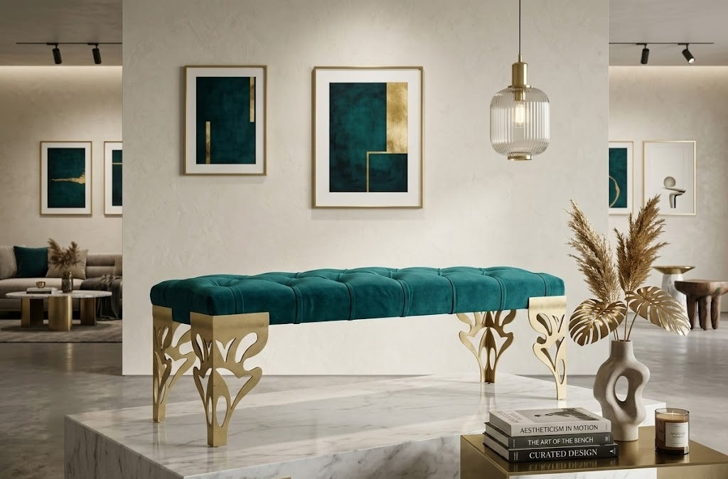 The Aurelian Tufted Velvet Ottoman